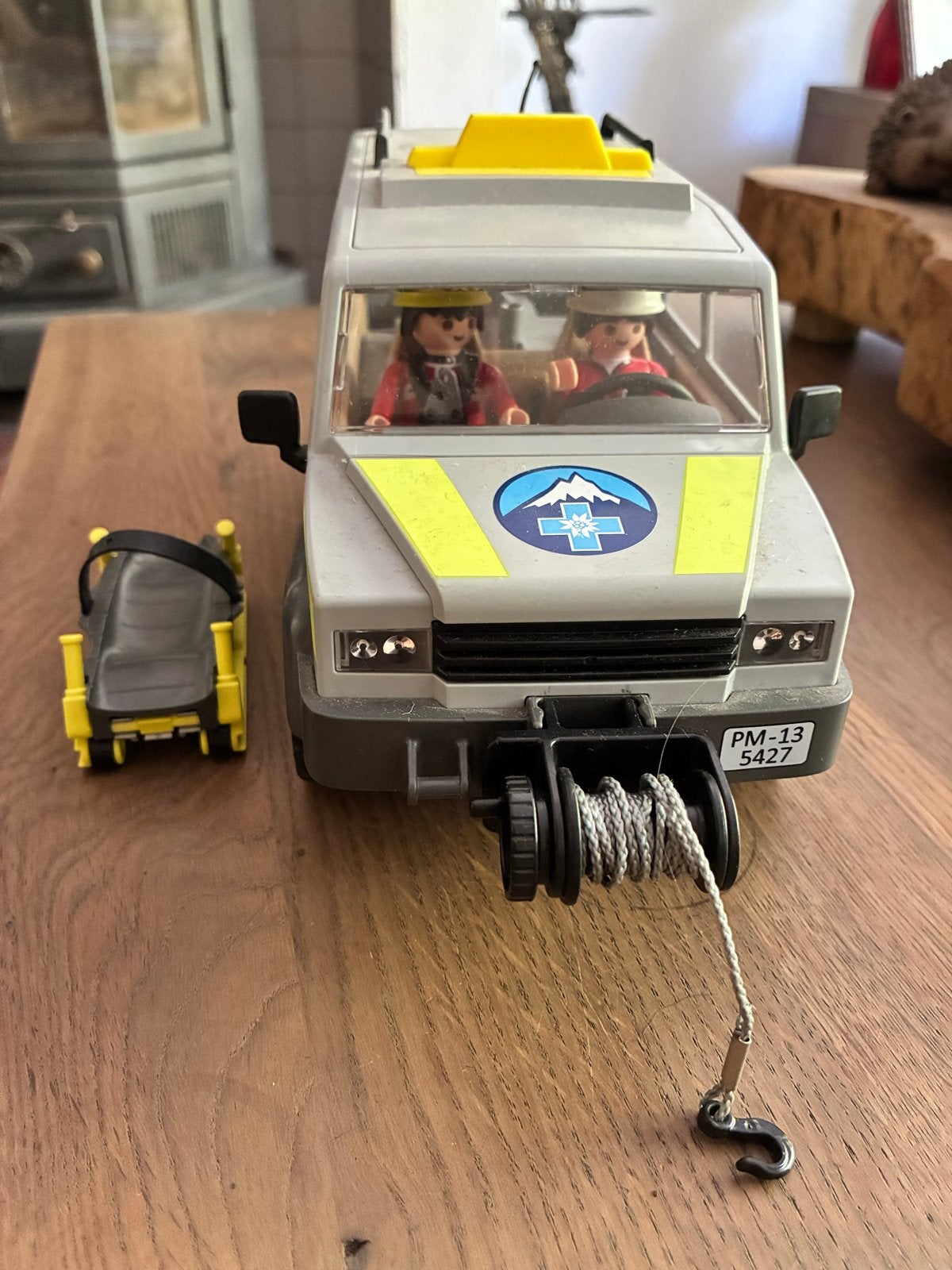 Playmobil reddingsvoertuig met brancard en figuren, Kinderen en Baby's, Speelgoed | Playmobil, Ophalen of Verzenden, Gebruikt