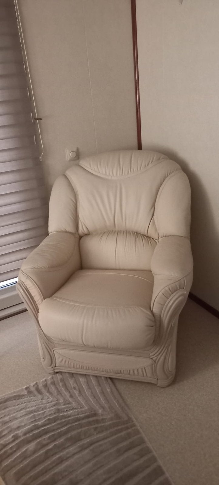 4 lederen stoelen, als nieuw!, Ophalen, Zo goed als nieuw, 50 tot 75 cm, Leer