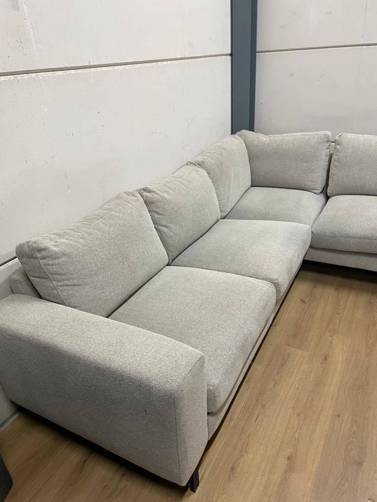 Mooie luxe licht grijze hoekbank - GEREINIGD!!!, Ophalen, 250 tot 300 cm, Luxe, Hoekbank