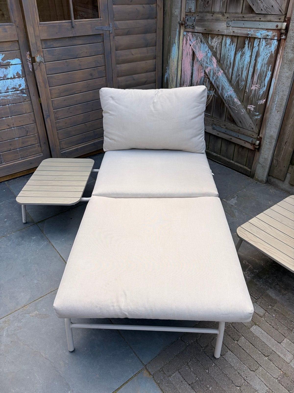 Comfortabele loungestoel van Kwantum, 2 jaar oud, Gebruikt, Aluminium, Loungeset, Stoel