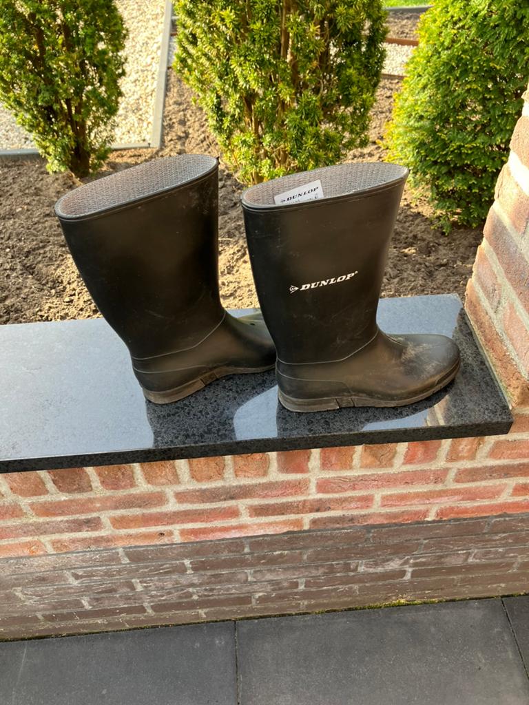 Diverse Dunlop laarzen zwart, Ophalen, Gebruikt, Kinderen, Laarzen