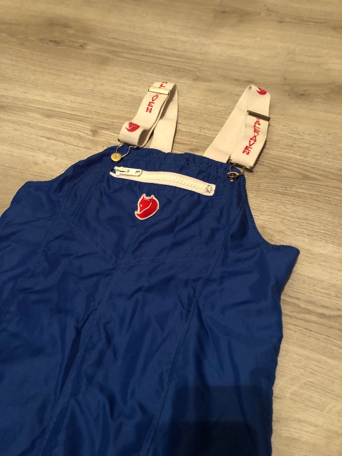 Vintage Fjällräven skibroek/overall - Blauw, Ophalen of Verzenden, Gedragen, Maat 38/40 (M), Overige typen