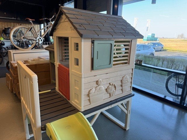 Smoby S.Life Stilt house speelhuis paalwoning +glijbaan €289, Ophalen of Verzenden, Nieuw