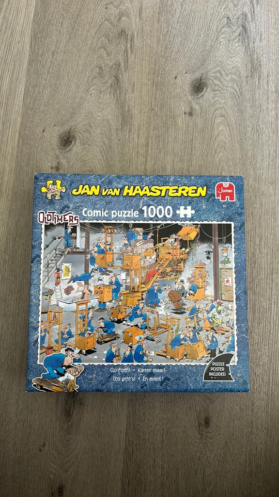 Jan Van Haasteren oldtimers “Karren maar!”, Ophalen of Verzenden, 500 t/m 1500 stukjes, Zo goed als nieuw, Legpuzzel