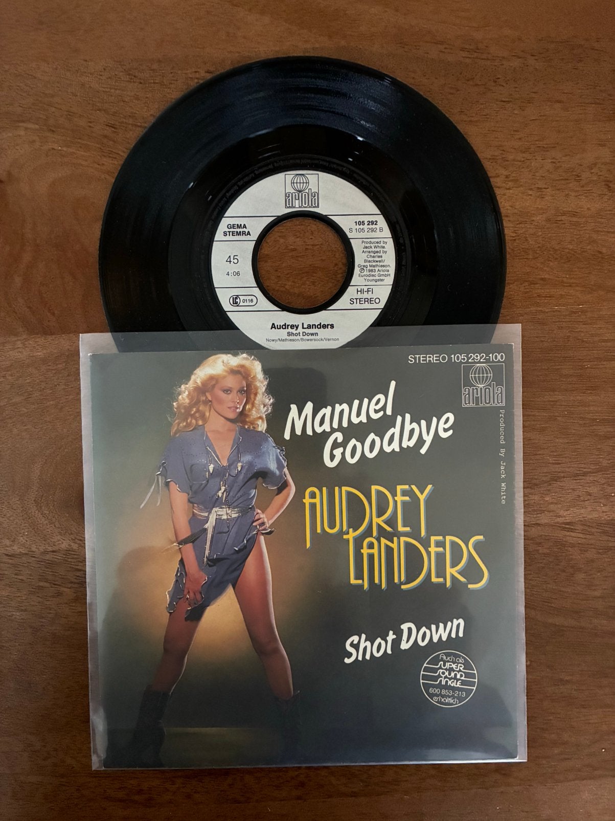 Audrey Landers - Manuel goodbye, Cd's en Dvd's, Ophalen of Verzenden, 7 inch