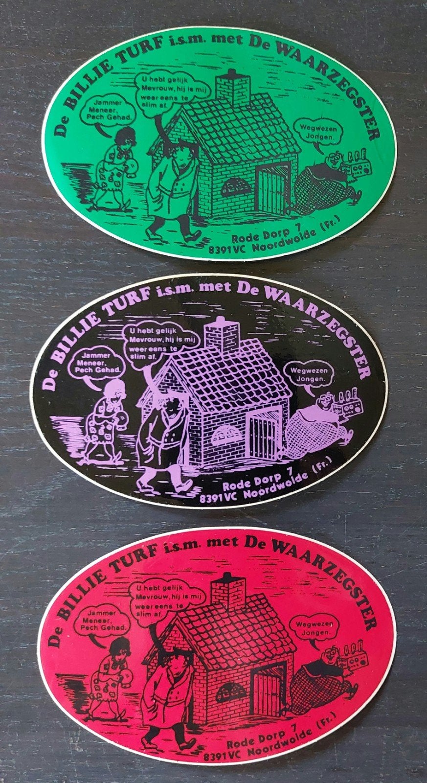 3 stickers Billy Turf Waarzegster zendamateur piratenzender, Ophalen of Verzenden