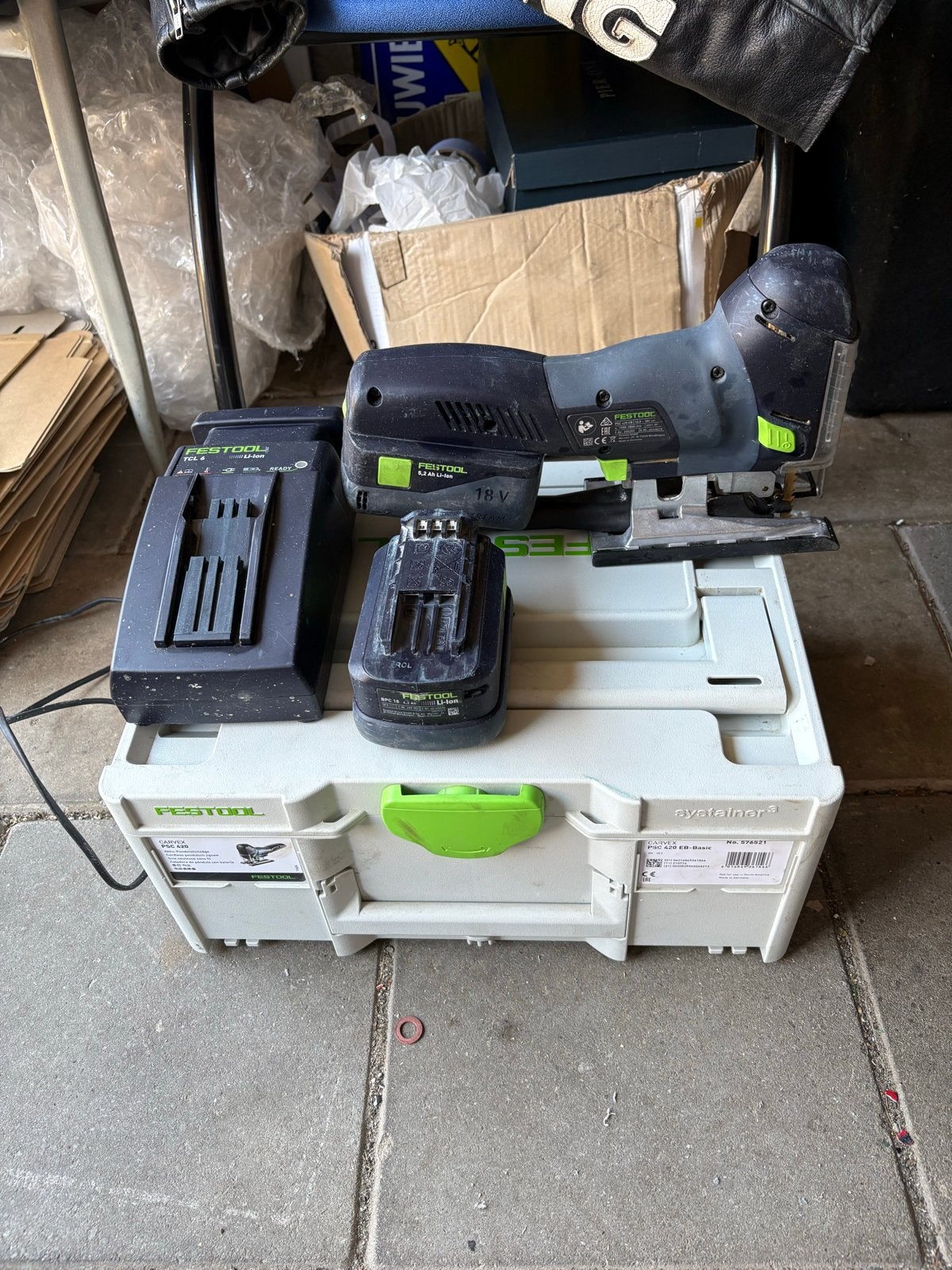 Festool PSC 420 EB decoupeerzaag set (z.g.a.n.), Doe-het-zelf en Verbouw, Gereedschap | Zaagmachines, Ophalen of Verzenden, Zo goed als nieuw