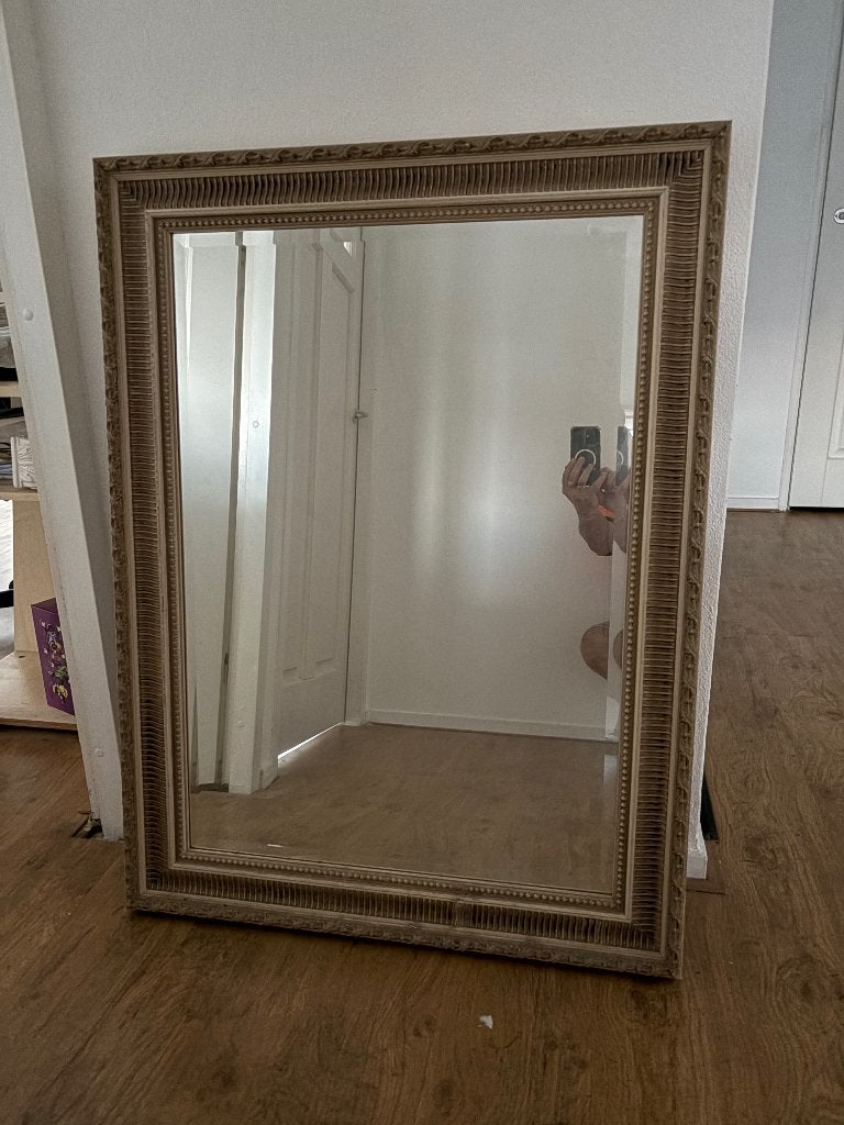 Prachtige klassieke spiegel, Ophalen, Gebruikt, 100 tot 150 cm, 75 tot 100 cm