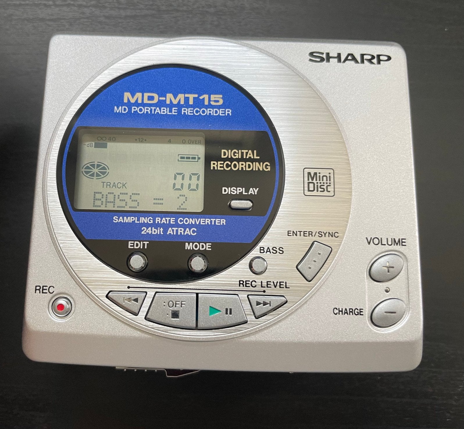 Sharp minidisc MD speler en recorder walkman MD-MT15, Ophalen of Verzenden, Minidisc-recorder