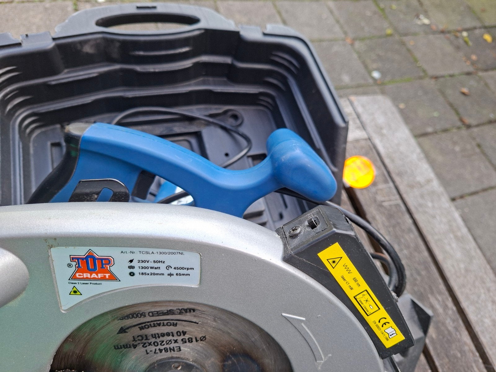 Cirkel zaag, Ophalen, Gebruikt, 1200 watt of meer, 70 mm of meer