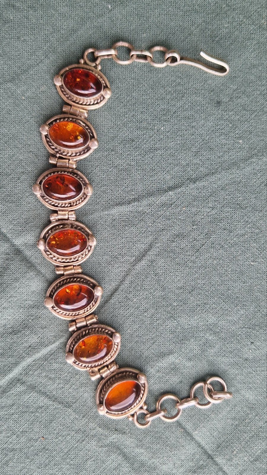 Armband/Zilver/Barnsteen, Ophalen of Verzenden, Zilver, Armband
