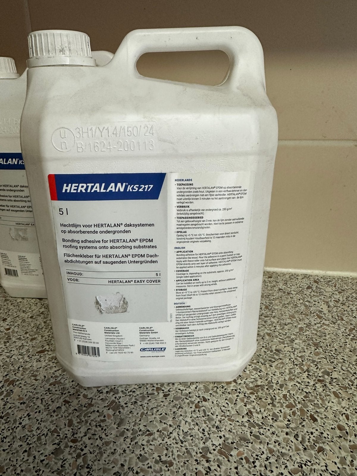 Hertalan KS 217 EPDM daklijm 5L - Nieuw, Doe-het-zelf en Verbouw, Overige materialen, Overige kleuren, Overige typen, Nieuw