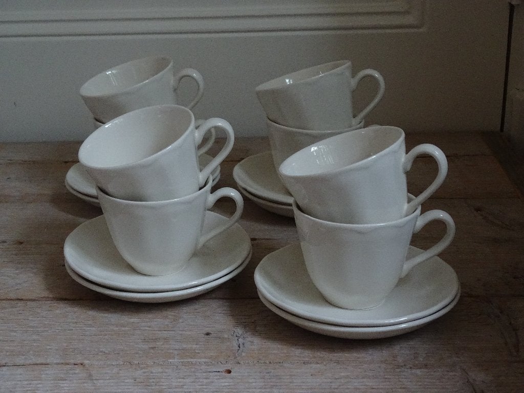 8x Kop-en-schotel, Grindley, OLDE OXFORD, creme, gaaf