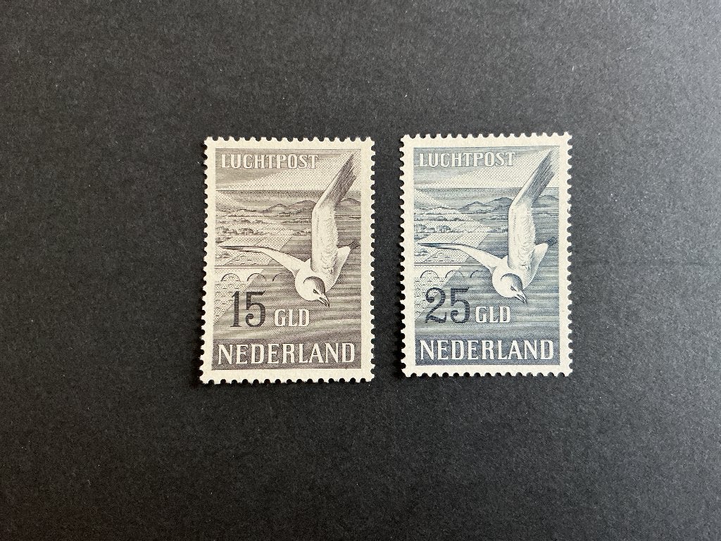 Luchtpost 12&13 met attest Moeijes, Verzenden, T/m 1940, Postfris
