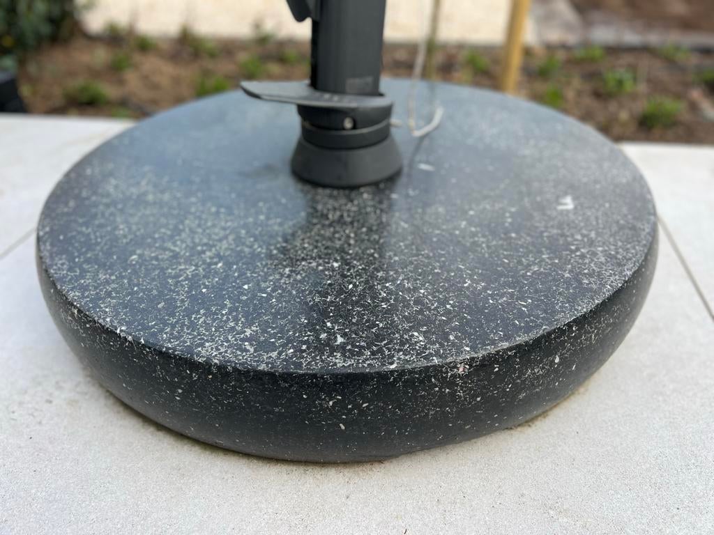 Parasolvoet - Zware graniet ZONDER PARASOL INSTEEK, Ophalen, Zo goed als nieuw