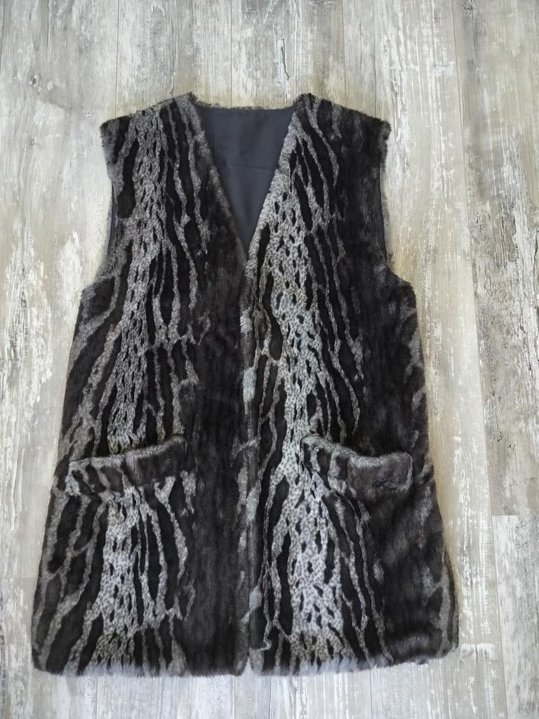 Vintage Faux Fur Bodywarmer, Ophalen of Verzenden, Zo goed als nieuw