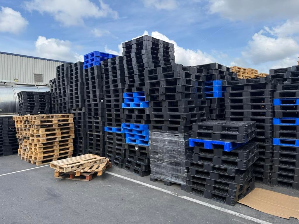 Plastic pallet 100 cm bij 120 cm, Tuin en Terras, Ophalen, Zo goed als nieuw, Minder dan 180 cm, Palen