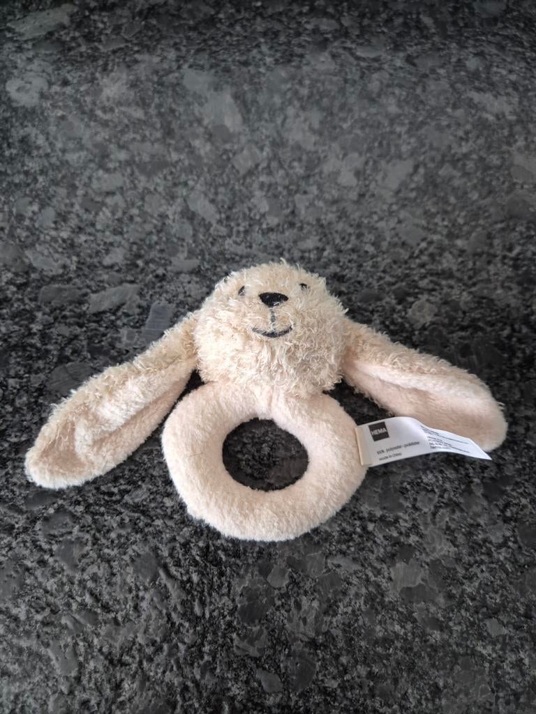 HEMA - Babyrammelaar Knuffel Konijn, Kinderen en Baby's, Speelgoed | Knuffels en Pluche, Ophalen of Verzenden, Konijn