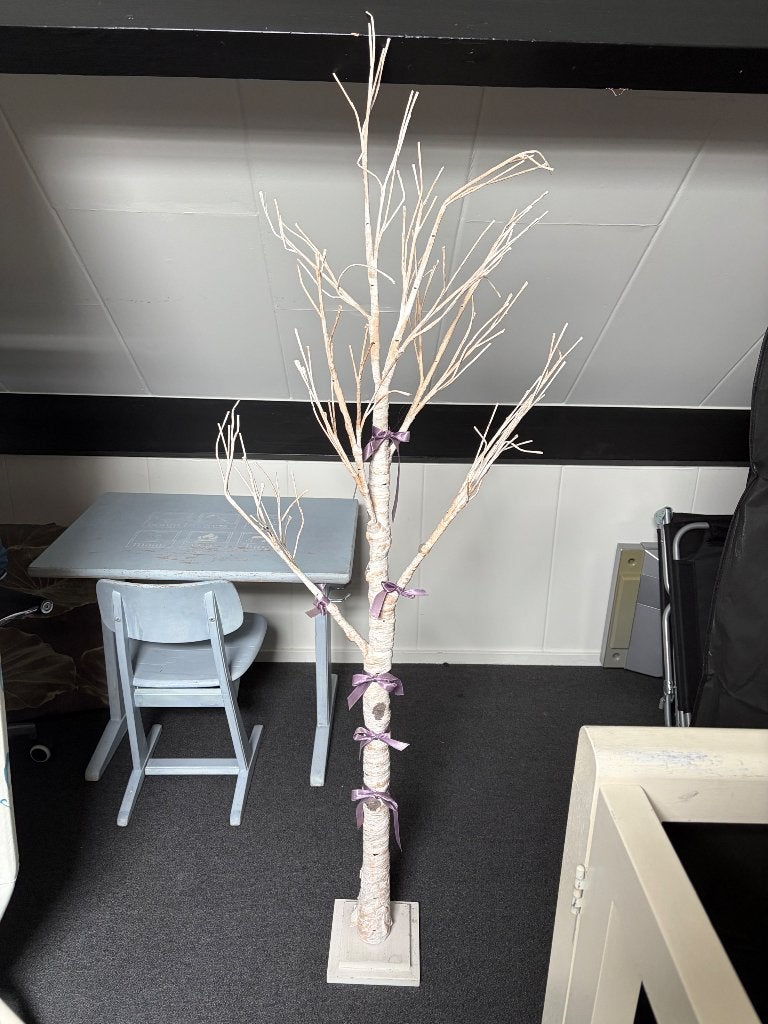 Wit kunst berkenboompje decoratie, Ophalen, Wit, Binnen, 155 cm