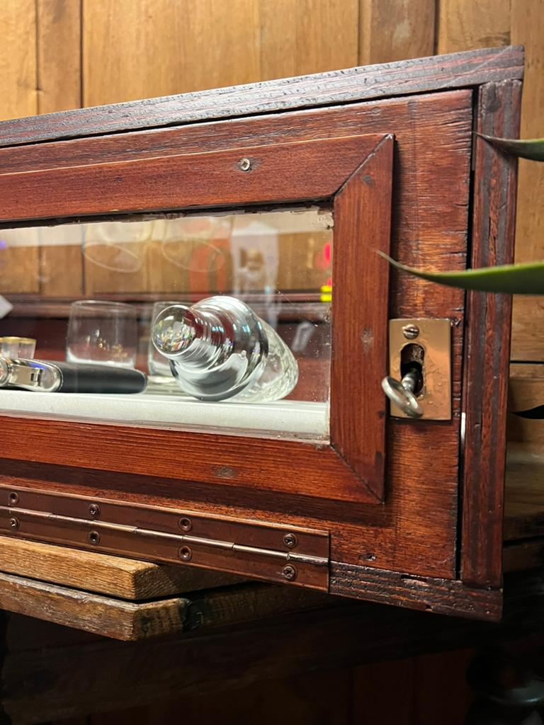 Grote oude toonbankvitrine, Ophalen, Zo goed als nieuw, Nvt, Minder dan 100 cm