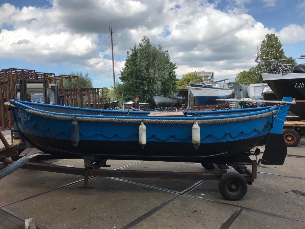 authentieke stalen reddingssloep, Watersport en Boten, Gebruikt, Staal, Binnenboordmotor, Diesel