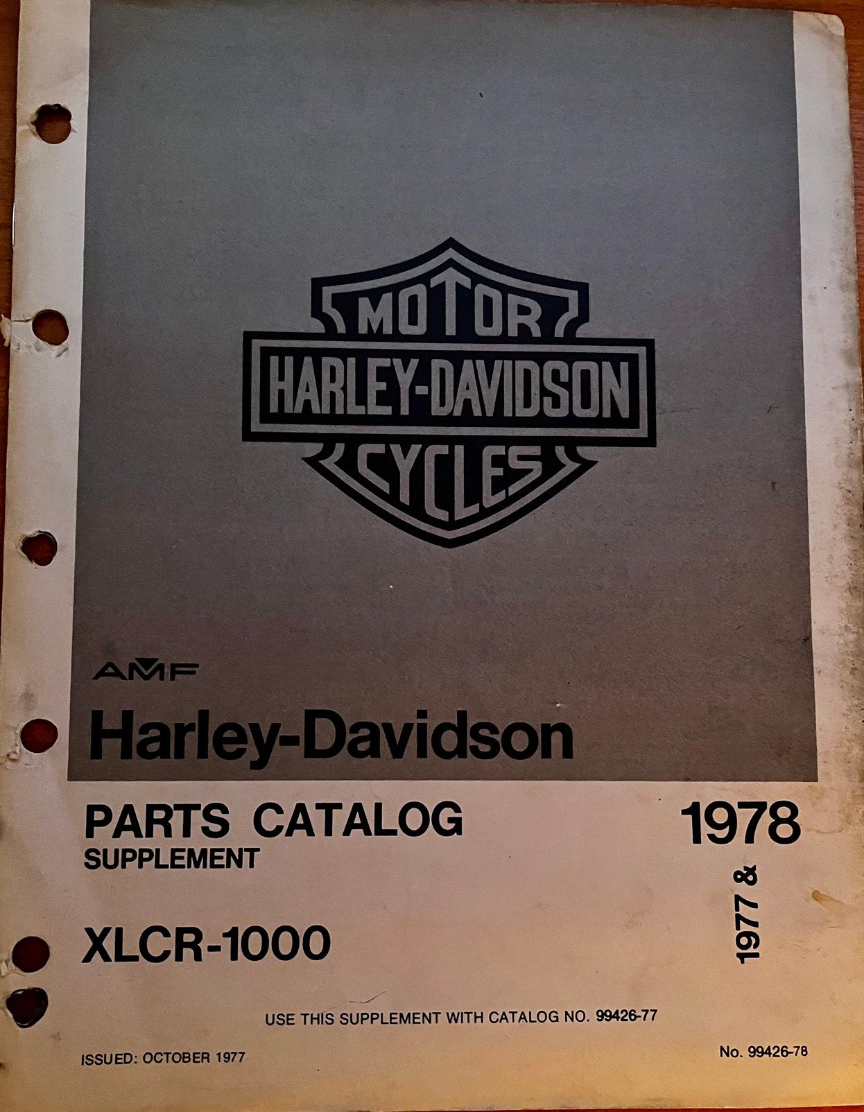 Harley Davidson XLCR-1000 parts catalog, Ophalen of Verzenden, Harley-Davidson of Buell