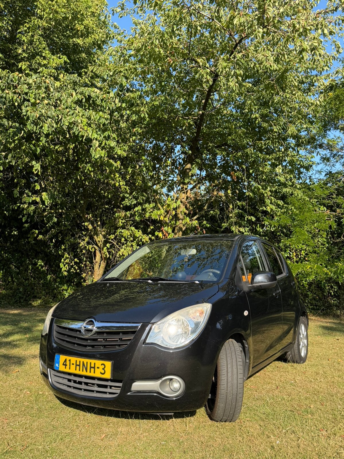 Opel Agila 1.2 16V 2009 Zwart. Nieuwe APK tot augustus 2027., Auto's, Voorwielaandrijving, 40 €/maand, 4 cilinders, 965 kg