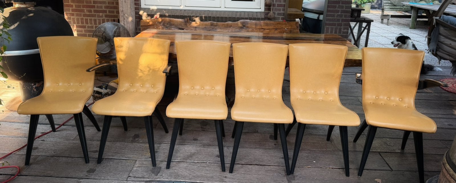 Vintage Swing Chair van G.J. van Os. Unieke set van 6!, Ophalen, Overige materialen, Gebruikt, Overige kleuren