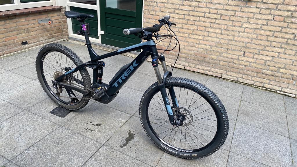 Trek powerfly 4 E-MTB Full Suspension E-bike - Maat L, Fietsen en Brommers, Gebruikt, Vering, 10 tot 15 versnellingen, Overige maten