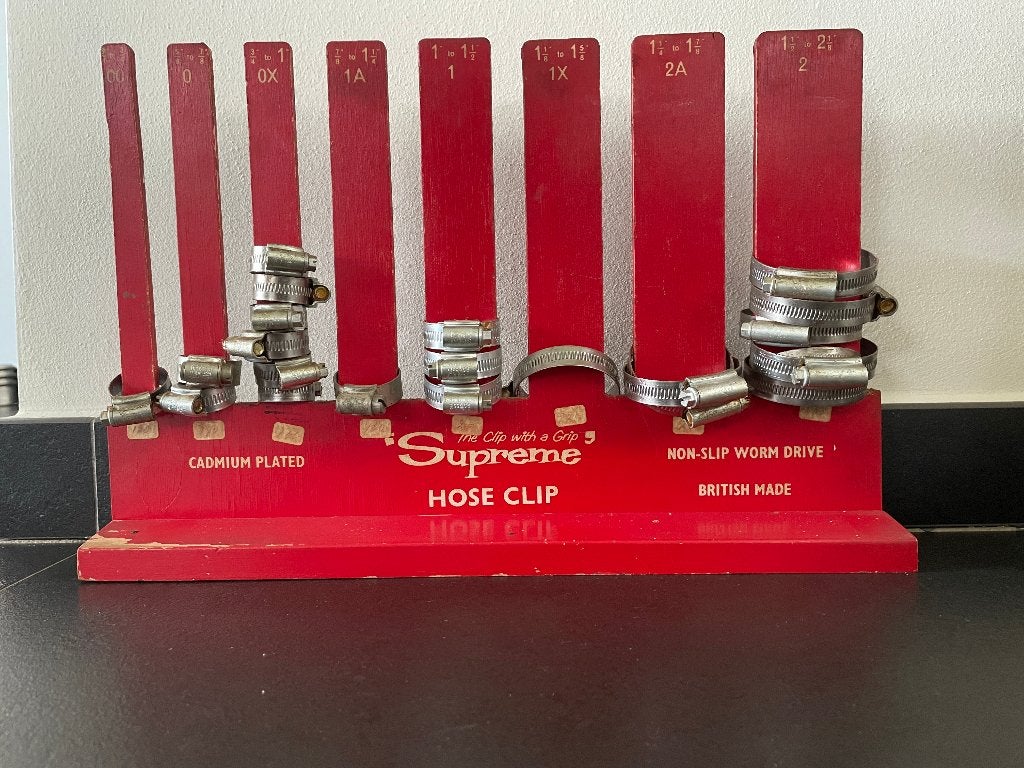 slangklemmen rekje Supreme British made oldtimers vintage, Ophalen of Verzenden, Gebruikt, Gebruiksvoorwerp