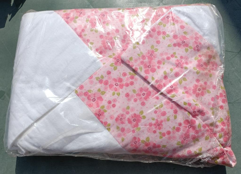 Vintage roze flanel beddengoed NIEUW IN VERPAKKING!!! (BG18), Overige maten, Overige typen, Nieuw, Ophalen of Verzenden