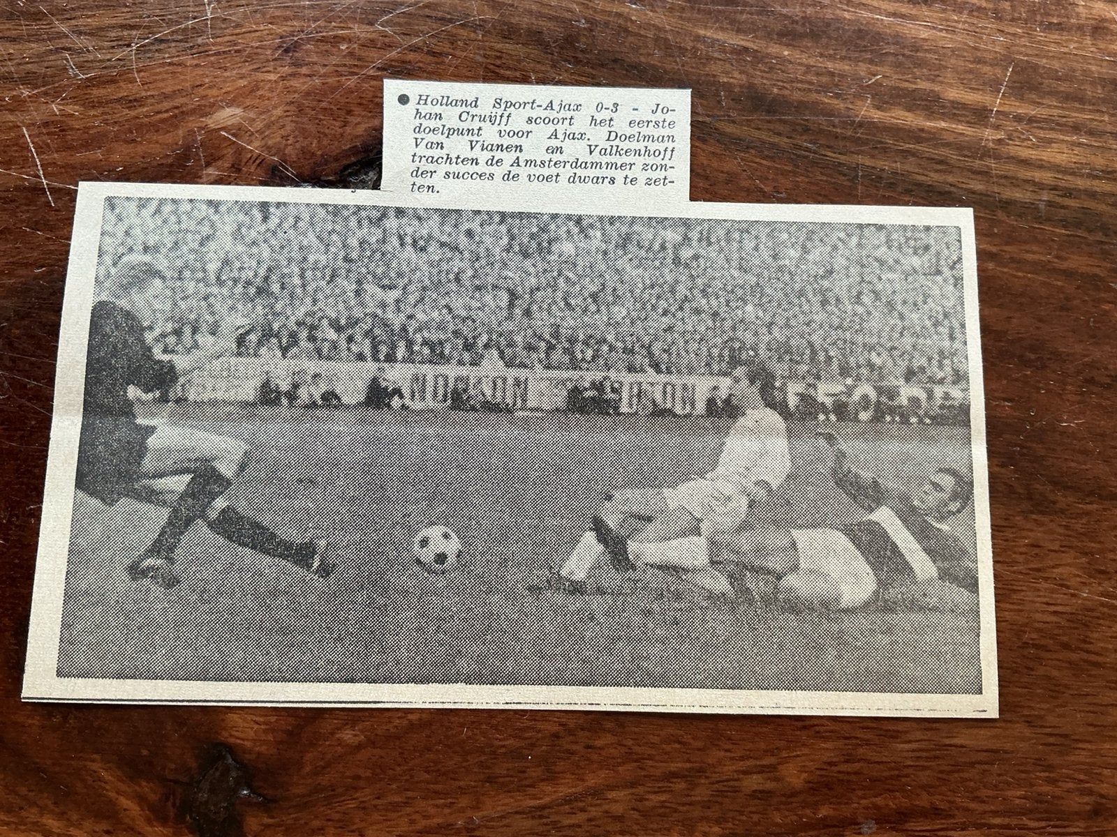 Voetbal krantenartikel Holland Sport Ajax okt 1968 Cruijff, Verzamelen, Ophalen of Verzenden, Knipsel(s)
