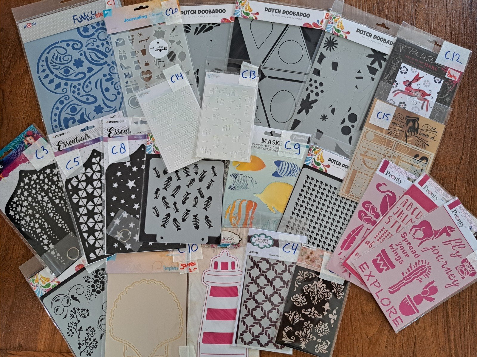 STUDIOLIGHT DUTCH DOOBADOO PRONTY STENCILS MASK SJABLOON, Ophalen of Verzenden, Nieuw, Frame of Mal