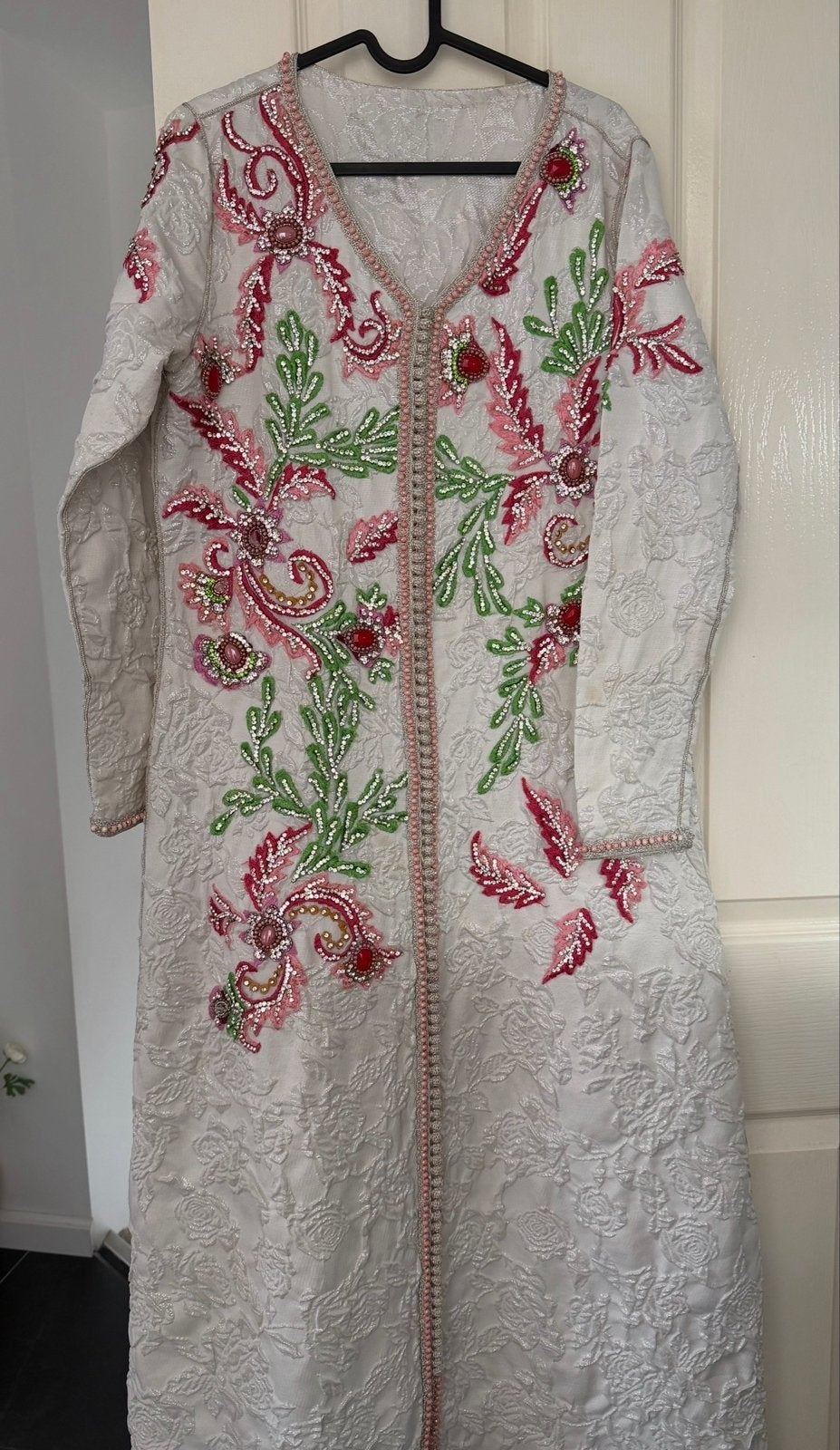 Mooie Marokkaanse kaftan takshita maat S - Koopje!, Ophalen, Meerkleurig, Zo goed als nieuw, Maat 36 (S)