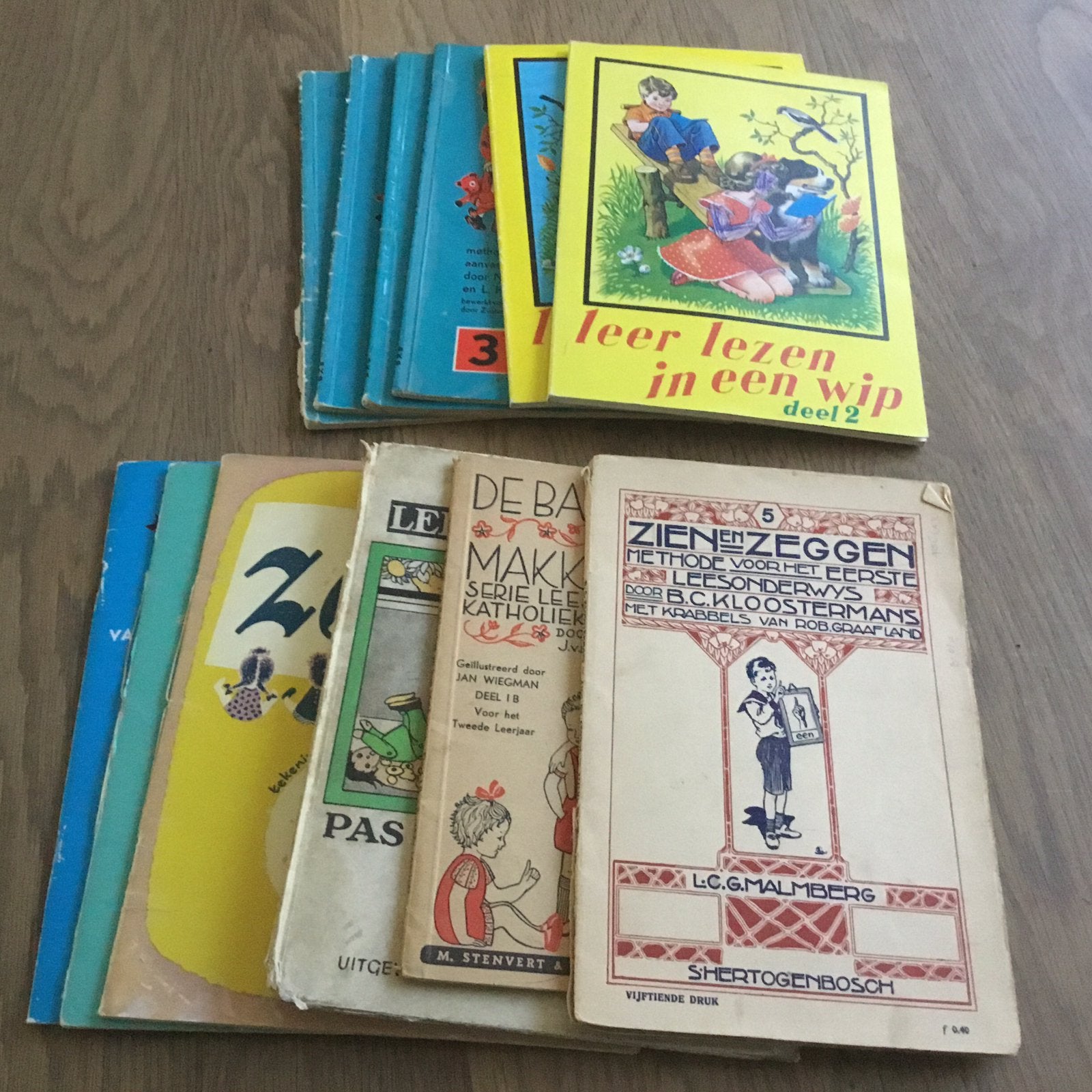 12 vintage lees- en rekenboekje, Gelezen, 5 of 6 jaar, Jongen of Meisje, Ophalen of Verzenden