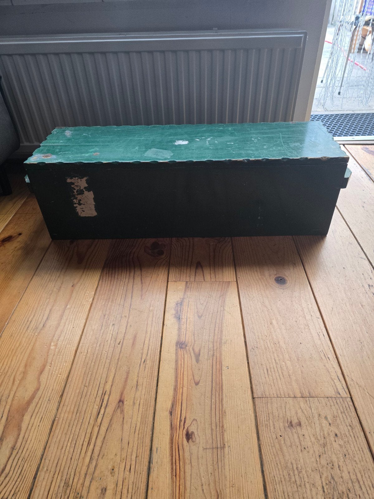 Vintage Houten Gereedschapskist - Groen, Ophalen, Gebruikt