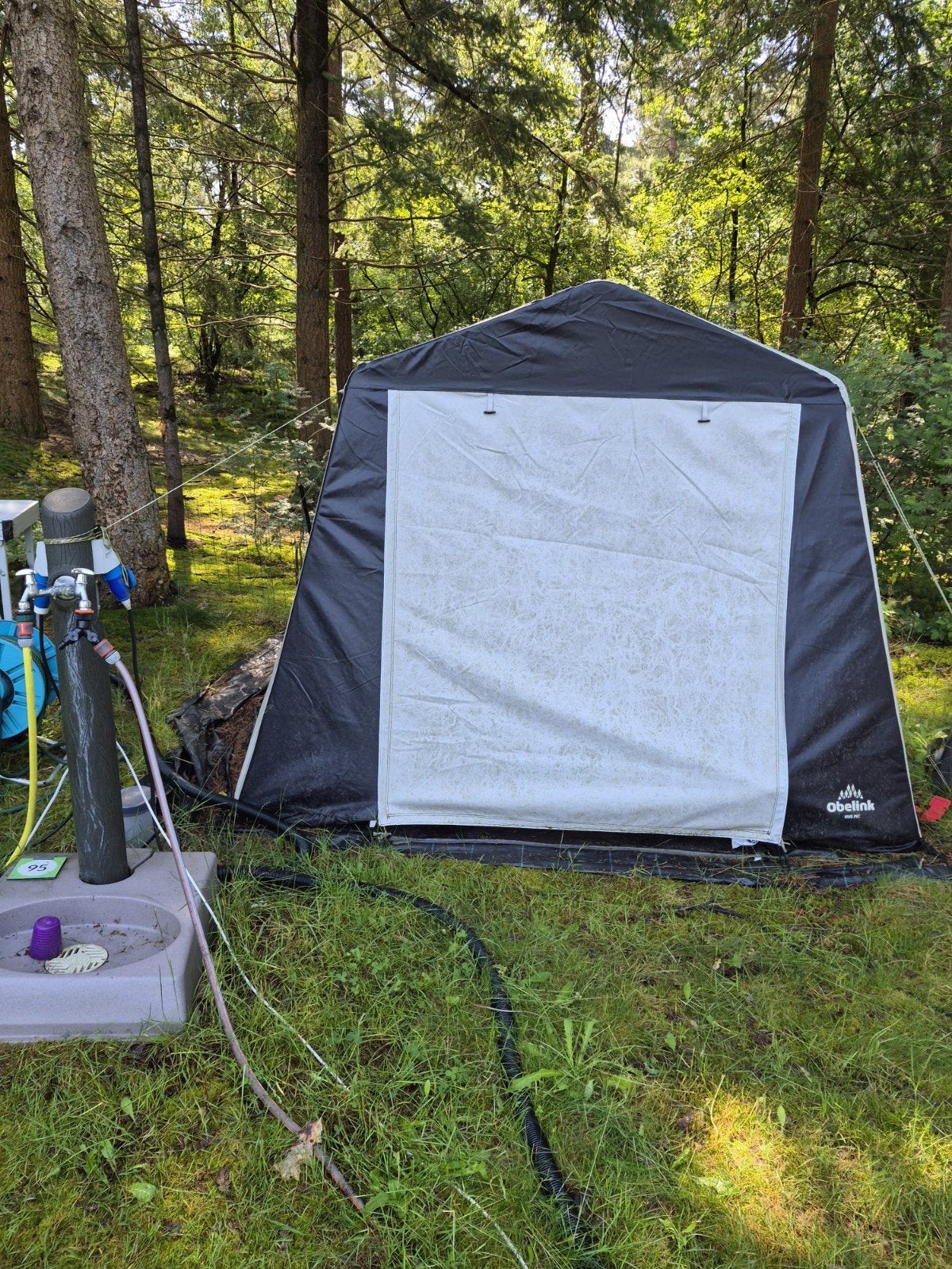 Schuurtent Obelink, gebruikt maar nog helemaal goed, Caravans en Kamperen, Tenten, Ophalen, Gebruikt, Tot en met 2
