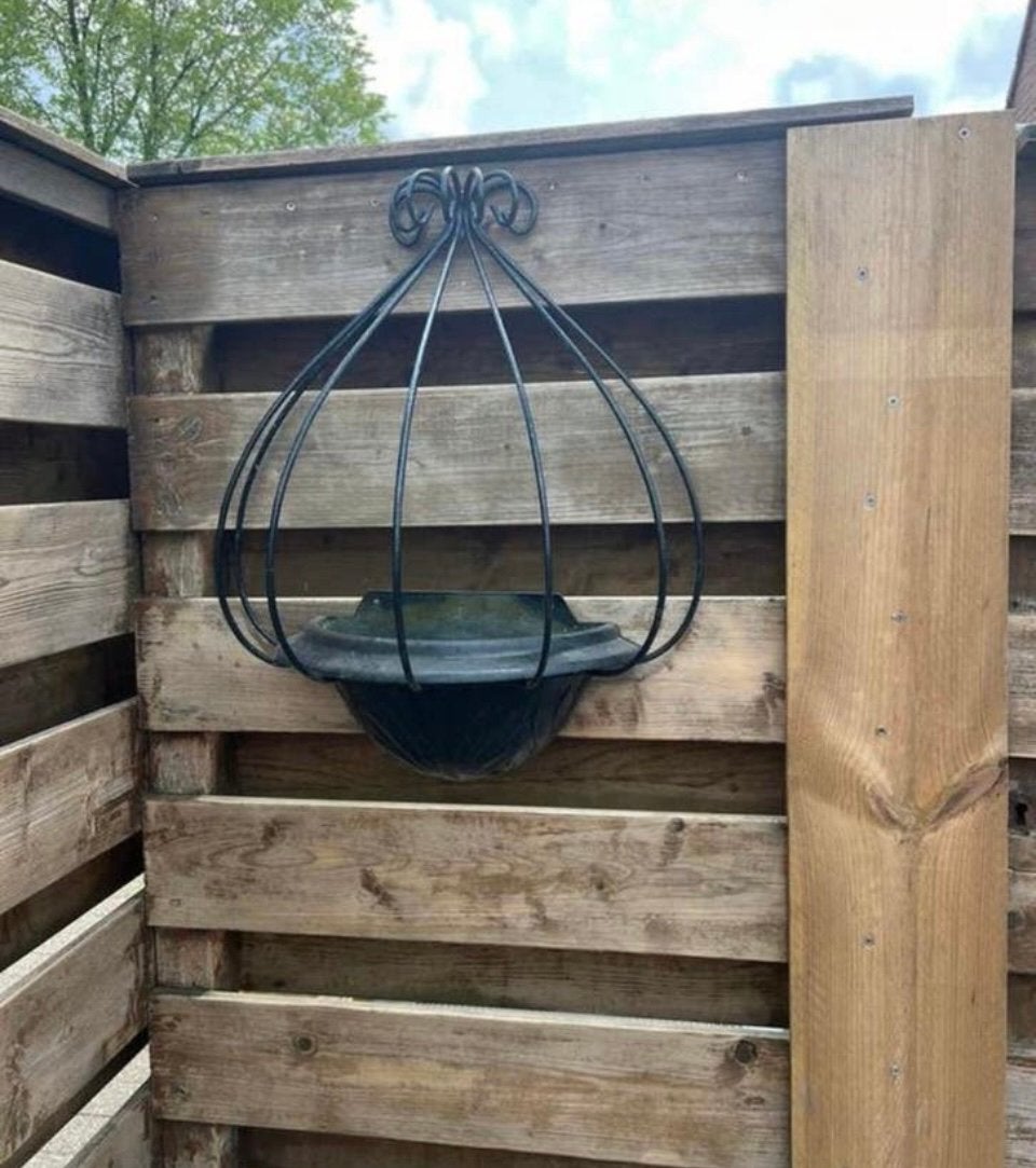 2 hang bloempotten “ruif”, Tuin en Terras, Ophalen, Kunststof, Minder dan 30 cm, Rond