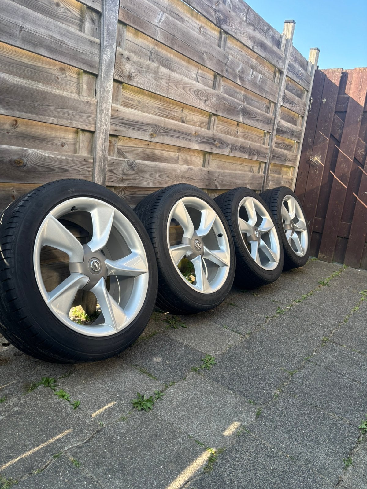 4x Originele Opel 19inch lichtmetalen velgen, Gebruikt, Banden en Velgen, 235 mm, Personenwagen