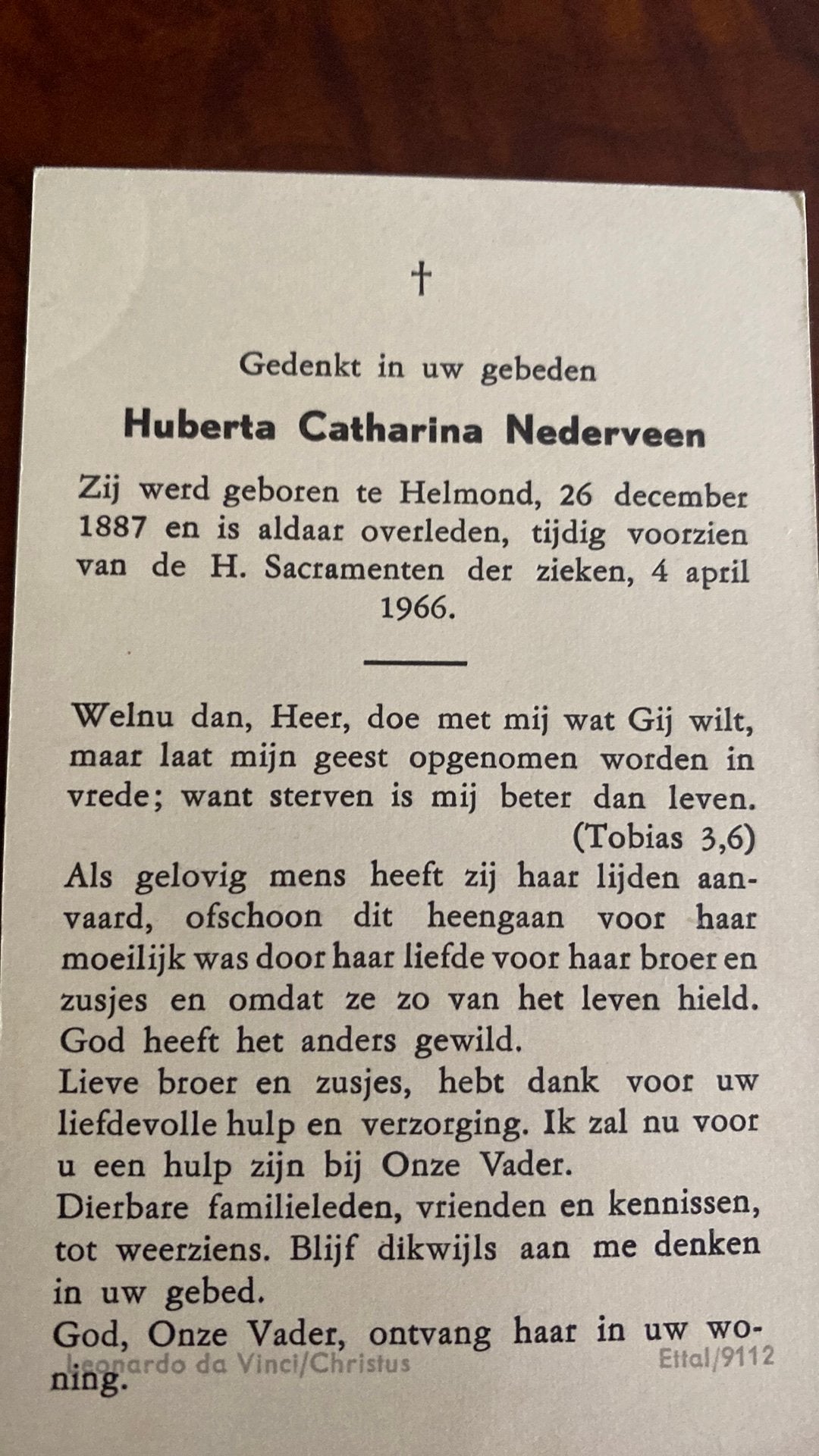 HC Nederveen 1887 Helmond 1966, Ophalen of Verzenden