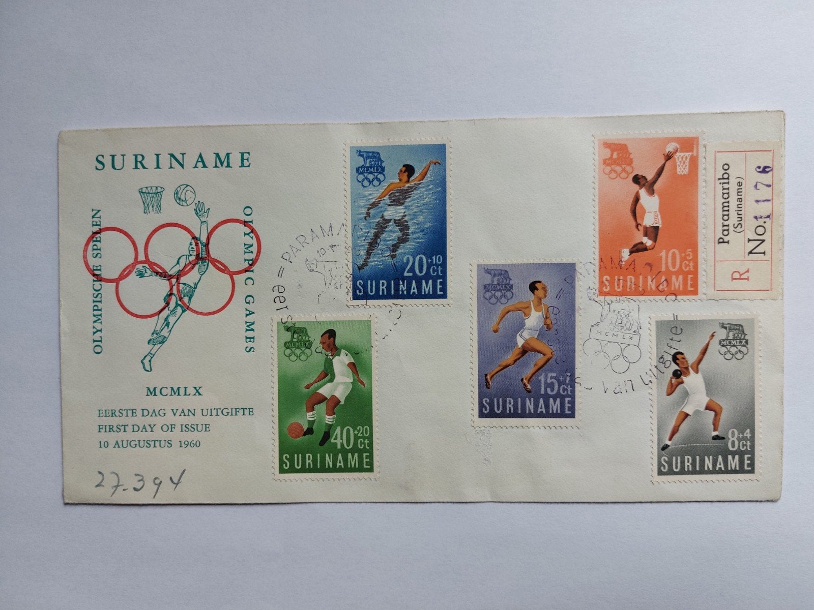 Fdc Suriname, Postzegels en Munten, Verzenden, Rest van de wereld