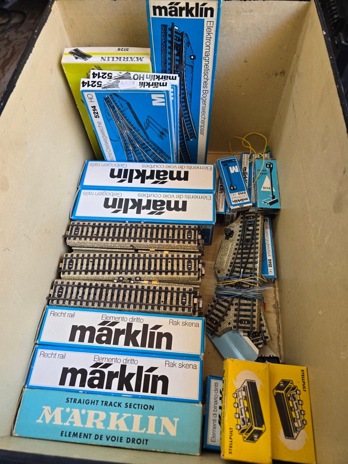 Grote partij Märklin H0 rails, wissels en trafo, Ophalen of Verzenden