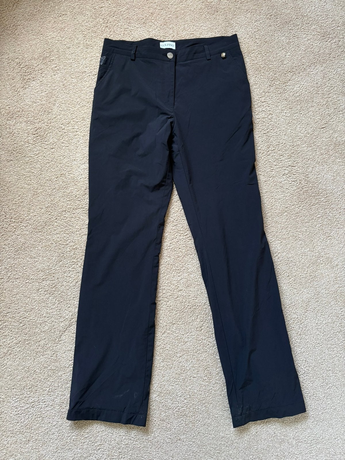 Golfino golfbroek zwart – maat M – in zeer mooie staat, Maat 38/40 (M), Zwart, Overige typen, Ophalen of Verzenden