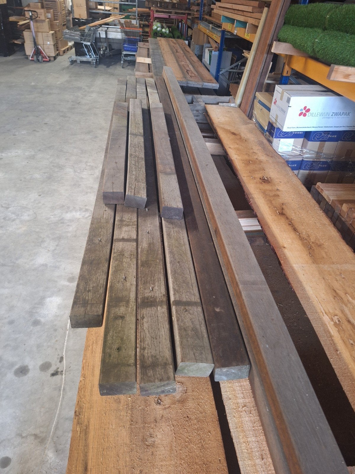 hardhout regels 65x40 mm, Ophalen, Gebruikt, Palen, Hardhout