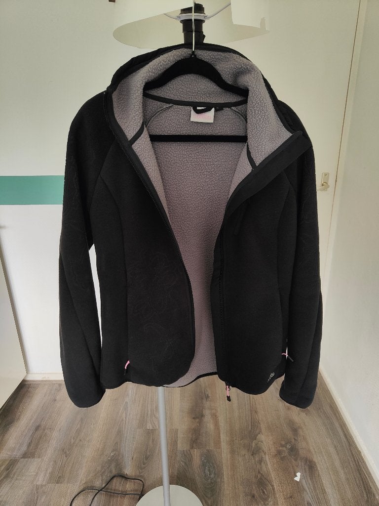 Fleece vest Nomad zwart met print extra warm teddy fleece, Maat 38/40 (M), Zwart, Nomad, Ophalen of Verzenden