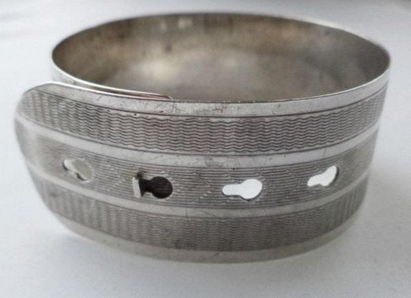 Charles Horner - Zilveren armband, riem vorm, gesigneerd, Ophalen of Verzenden, Zo goed als nieuw, Zilver, Zilver