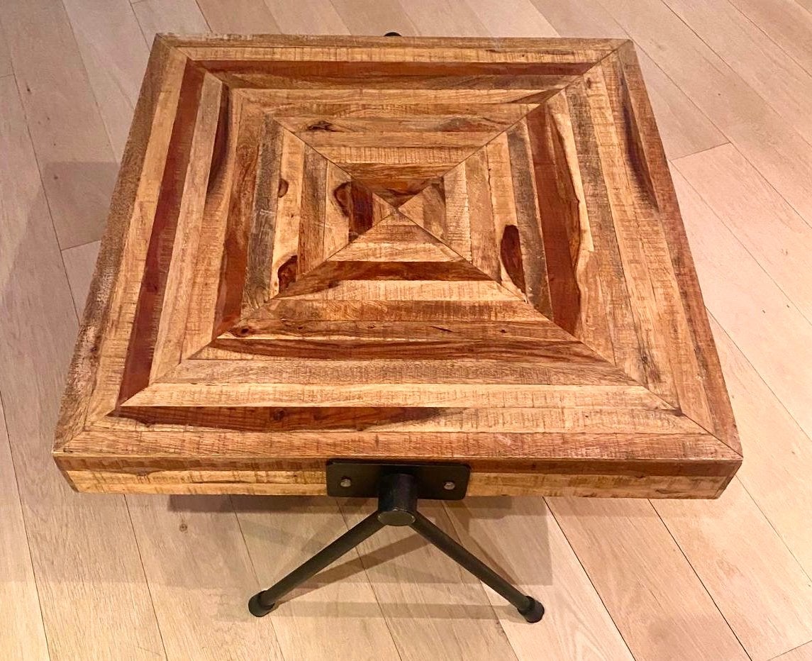 Salontafel 70x70cm Mangohout, Ophalen, Gebruikt, Vierkant, 50 tot 100 cm