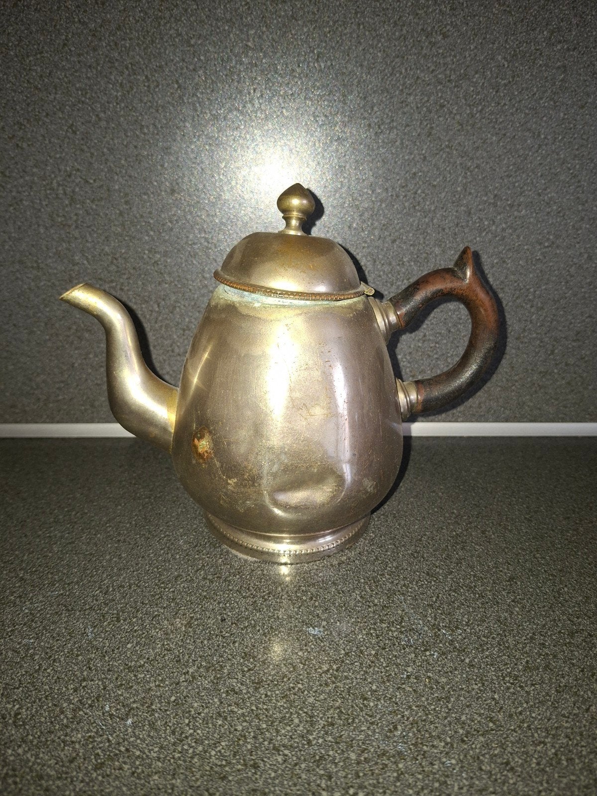 Antieke tinnen theepot - STOUT & Co, Antiek en Kunst, Ophalen of Verzenden