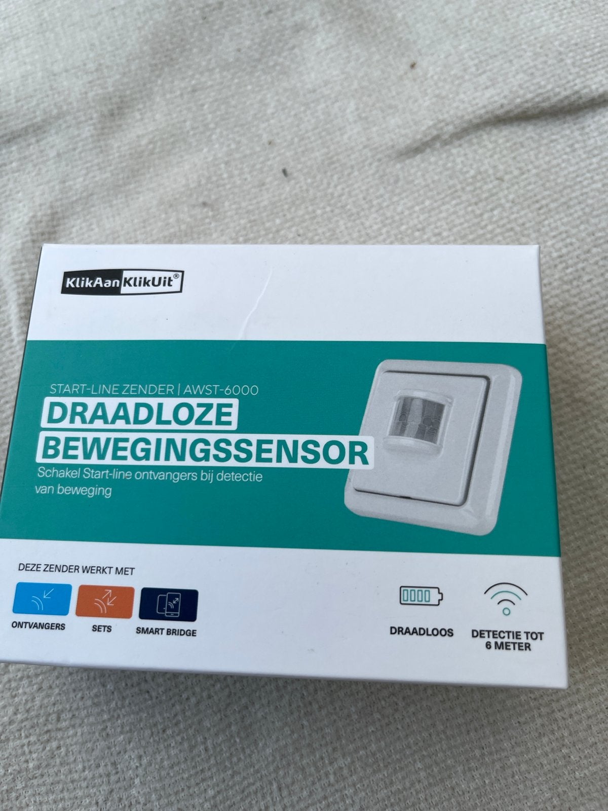 KlikAan KlikUit Draadloze Bewegingssensor AWST-6000 Nieuw, Doe-het-zelf en Verbouw, Alarmsystemen, Nieuw, Detector, Sensor of Melder