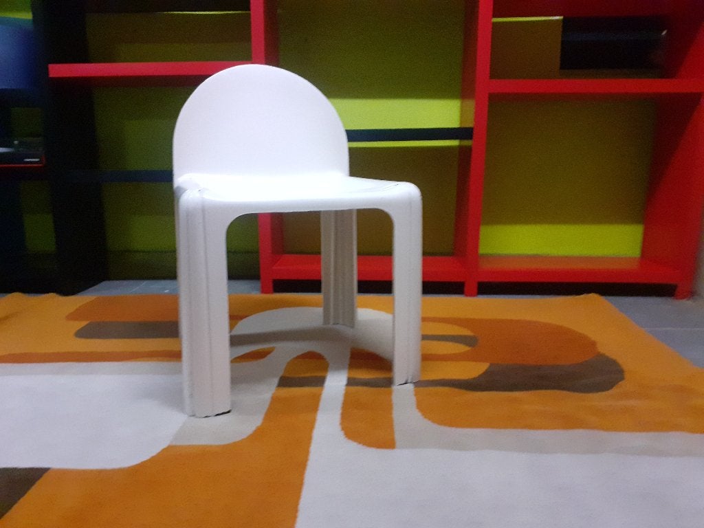 1 Kartell stoel 4854 Gae Aulenti design jaren 70 retro, Kunststof, Gebruikt, Wit, ?